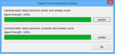 figure: Check Communication Status screen