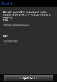 Écran Config. directe