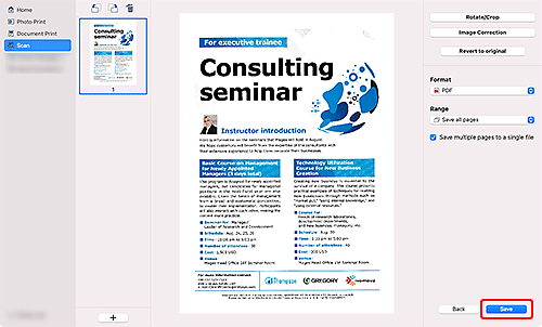 Imagen: Pantalla Canon Inkjet Smart Connect