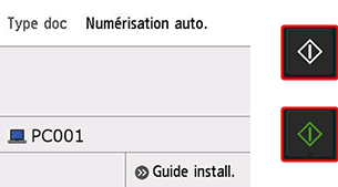 figure&nbsp;: écran Paramètres de numérisation