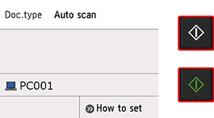 figure: Scan settings screen