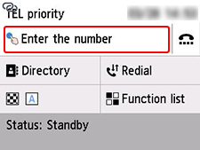 figure: Phone number entry screen