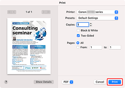 figure: Canon Inkjet Smart Connect screen