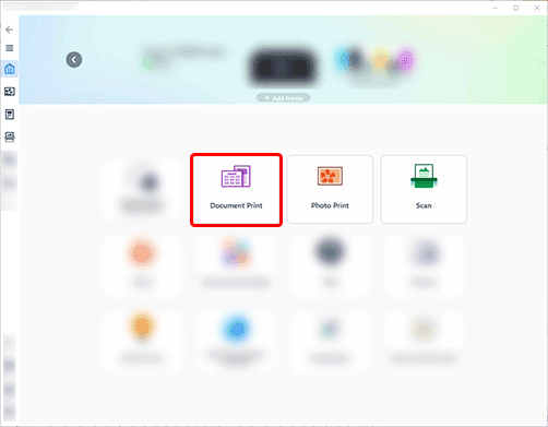 obrázek: obrazovka Canon PRINT