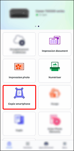 figure&nbsp;: Écran Canon PRINT