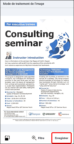 figure&nbsp;: Écran Canon PRINT