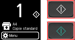 figure : Écran Paramètres de copie