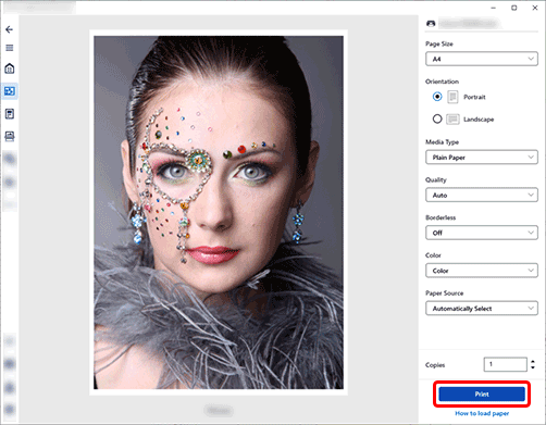 gambar: Layar Canon PRINT