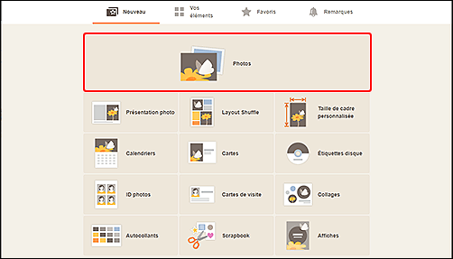 figure&nbsp;: écran Easy-PhotoPrint Editor