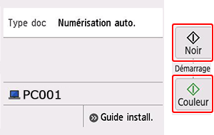 figure&nbsp;: écran Paramètres de numérisation