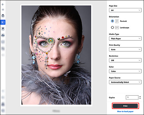 Obrázok: obrazovka aplikácie Canon Inkjet Smart Connect