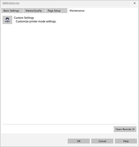 figure:Maintenance Tab