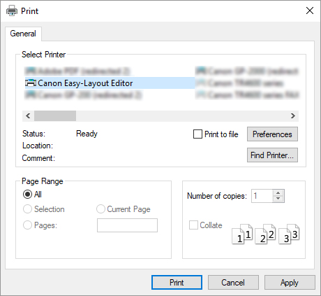 figure:Print dialog box