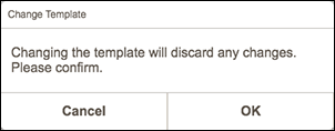 figure: Change Template screen