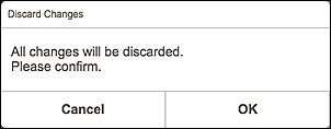 figure: Discard Changes screen