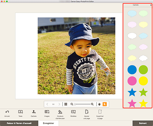figure : Écran d'édition d'éléments