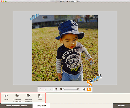figure : Écran d'édition d'éléments