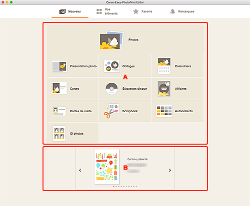 figure&nbsp;: Écran Nouveau