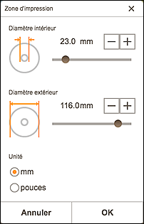 figure : Écran Étendue de page