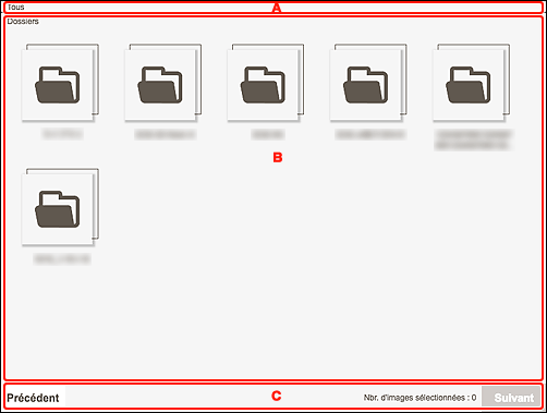 figure : Écran de sélection de photos
