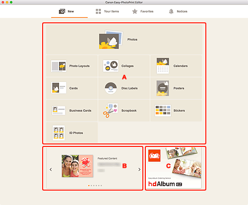 figura: Schermata Nuovo