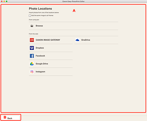 figura: Tela Localizações das Fotos