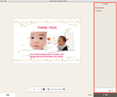 插图：&ldquo;打印设置&rdquo;屏幕