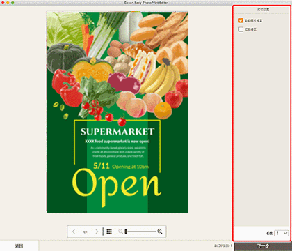 插图：&ldquo;打印设置&rdquo;屏幕