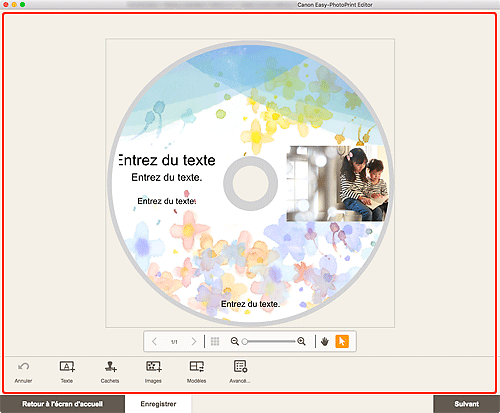 figure : Écran d'édition d'éléments