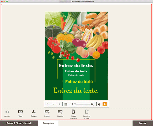 figure&nbsp;: Écran d'édition d'éléments