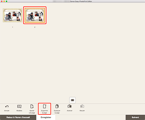 figure : Écran d'édition d'éléments