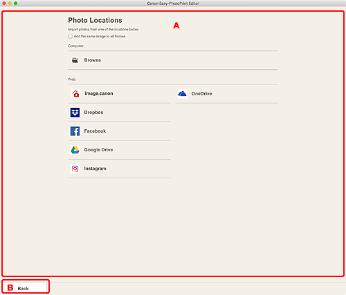 figura: Tela Localizações das Fotos