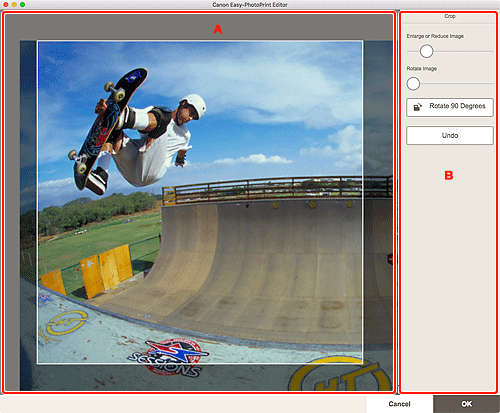 figura: Tela Recortar