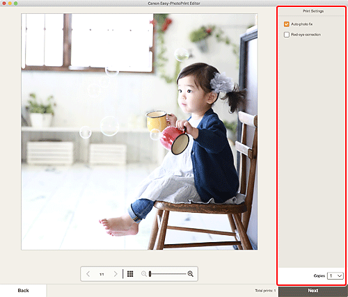 Imagen: pantalla Configuración de impresión