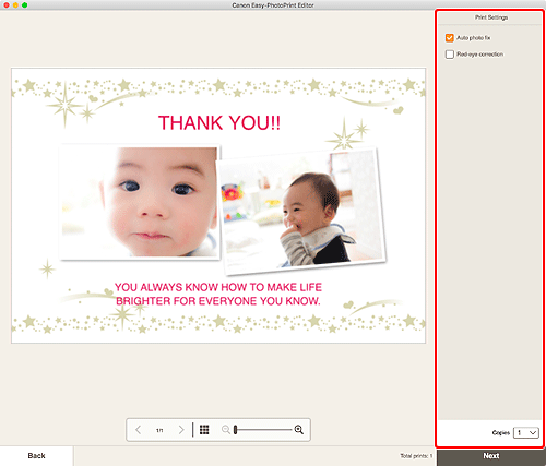 Imagen: pantalla Configuración de impresión