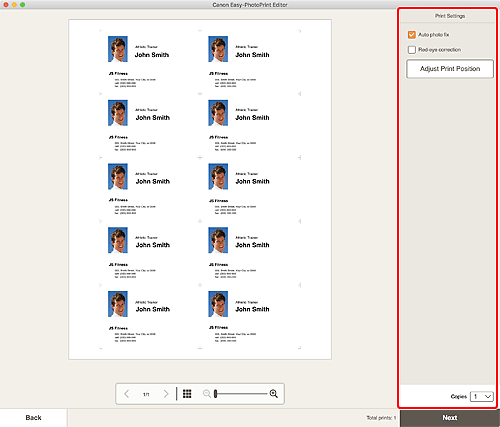 Imagen: pantalla Configuración de impresión