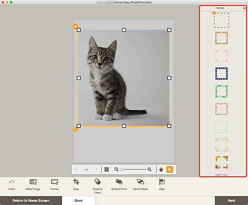 Imagen: pantalla de edición de elementos