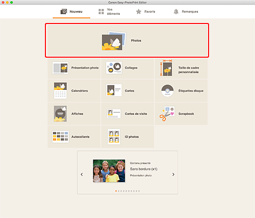 figure&nbsp;: Écran Nouveau