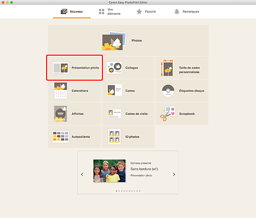 figure&nbsp;: Écran Nouveau