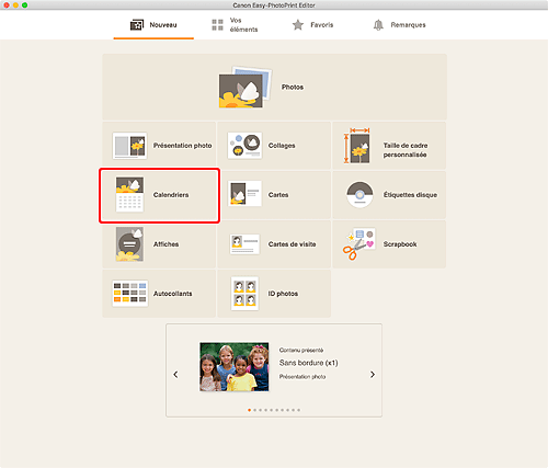 figure : Écran Nouveau