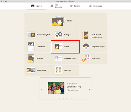 figure : Écran Nouveau