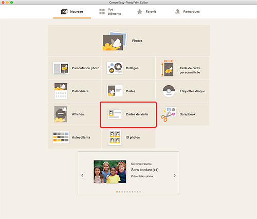 figure : Écran Nouveau