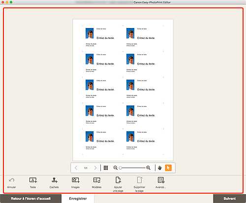 figure : Écran d'édition d'éléments