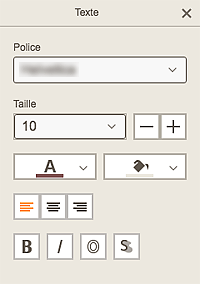 figure&nbsp;: Palette Texte