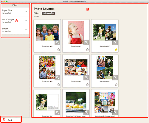 rysunek: Ekran Wybór szablonu