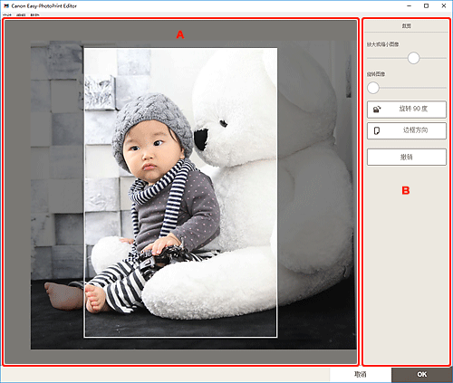 插图:“裁剪”屏幕