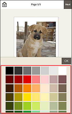 figure: Background Colors palette