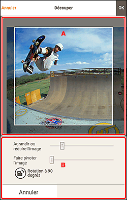 figure&nbsp;: Écran Découper