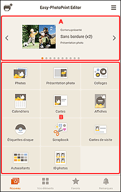 figure&nbsp;: Écran Nouveau