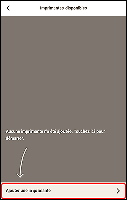 figure : Écran Imprimantes disponibles